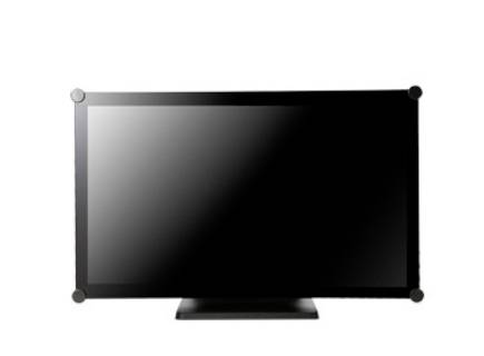 Fladskærms-tv-ikon med valghåndtag på hvid baggrund, hvilket angiver et redigerbart eller valgt objekt.
