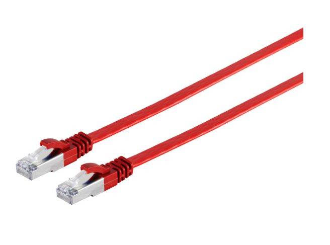 MicroConnect V-FTP6A15R-FLAT RJ45 Netværkskabel, patchkabel 15 m Rød 1 stk-0