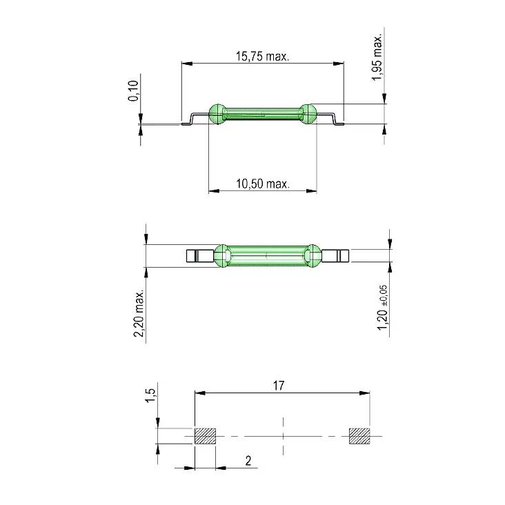StandexMeder Electronics MK23-35-D-2 Reed-kontakt 1 x sluttekontakt 200 V DC/AC 1 A 20 W