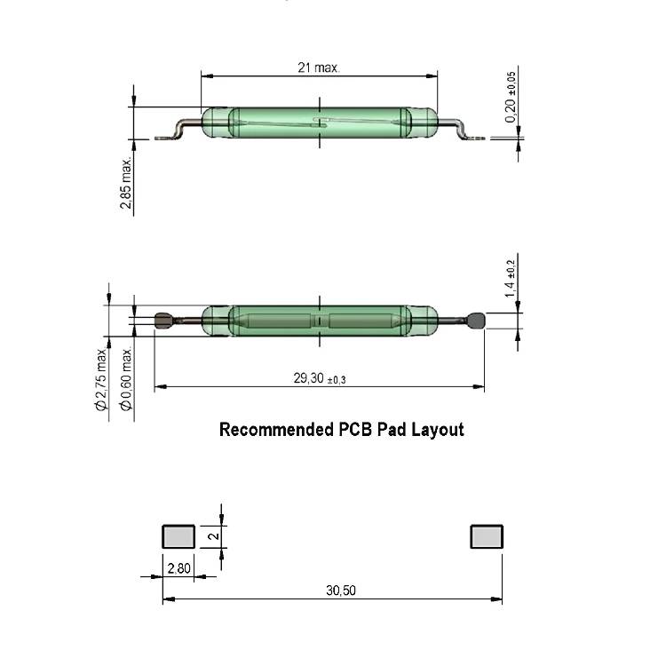 StandexMeder Electronics MK23-85-C-2 Reed-kontakt 1 x sluttekontakt 1000 V DC/AC 1 A 100 W