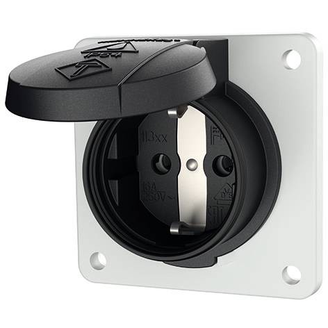 MENNEKES 11332F Beskyttelseskontakt-stikdåse IP54 Sort-0