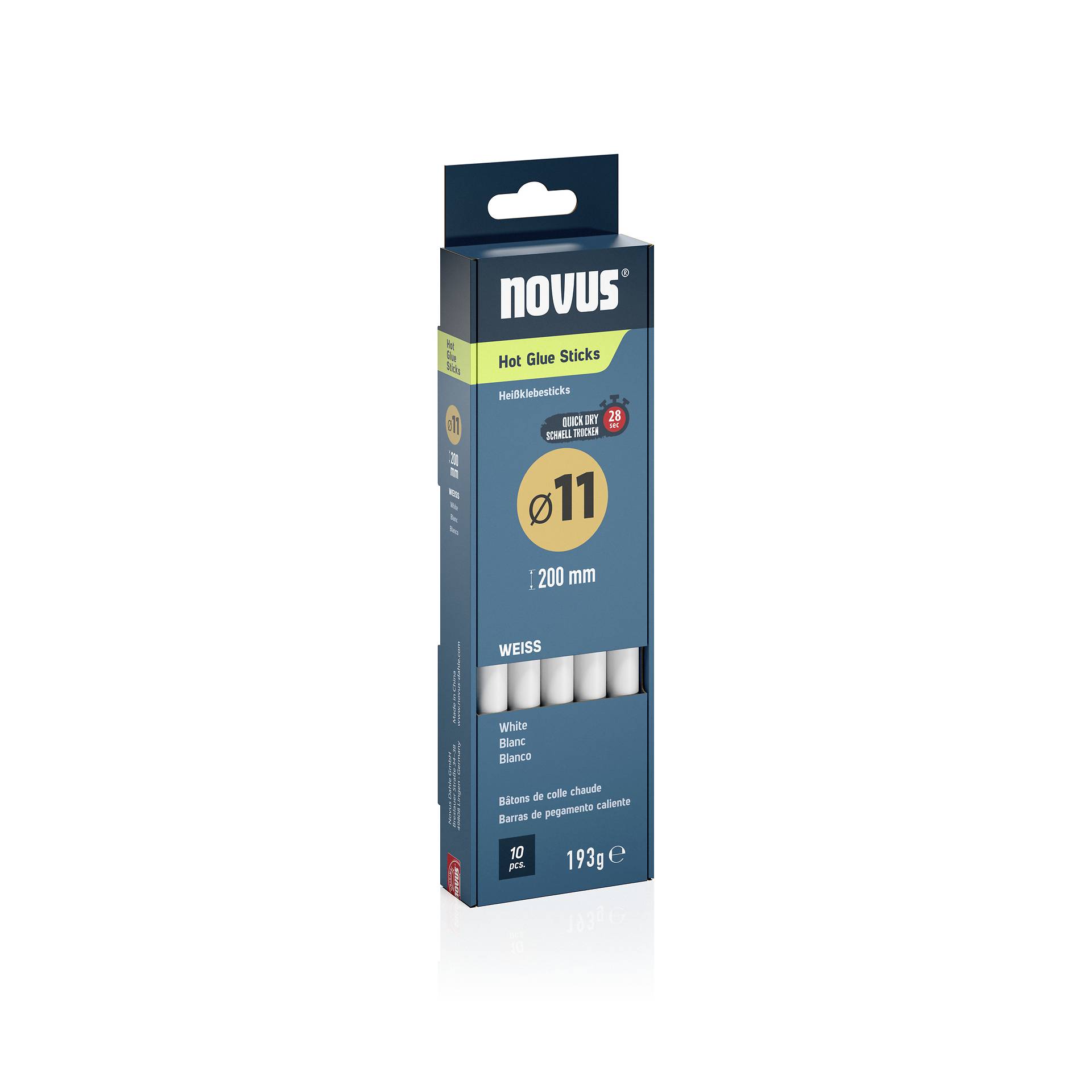 Novus Tools Varmlimpinde 11 mm 200 mm Hvid 10 stk