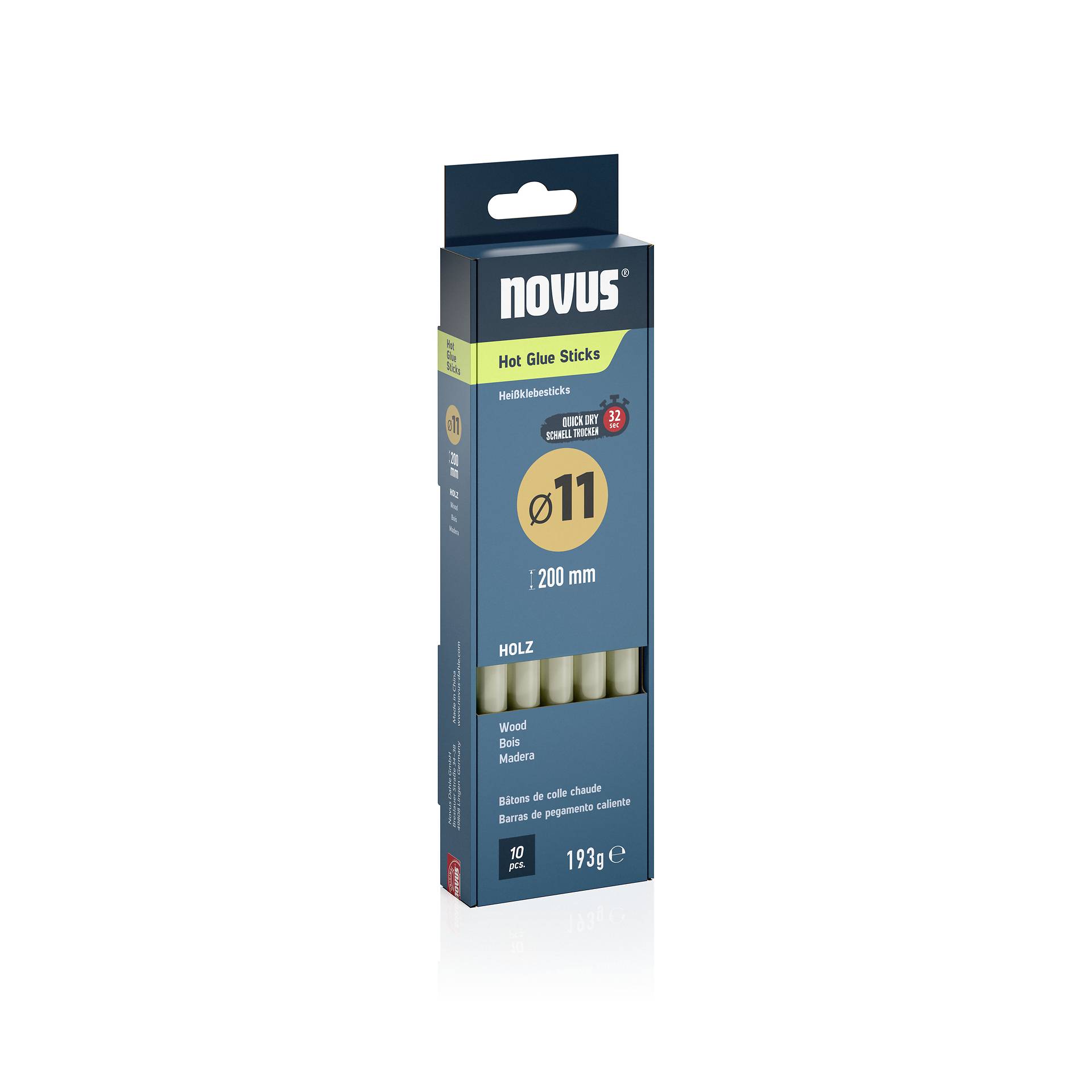 Novus Tools Varmlimpinde 11 mm 200 mm Træ 10 stk