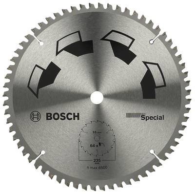 Bosch Accessories Special 2609256899 Blad til rundsav i hårdtmetal 235 x 16 mm Antal tænder (per tomme): 64 1 stk Conradelektronik.dk