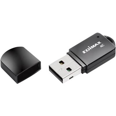 En sort trådløs USB-adapter med aftagelig afdækning, egnet til forbedring af en computers WiFi-forbindelse.