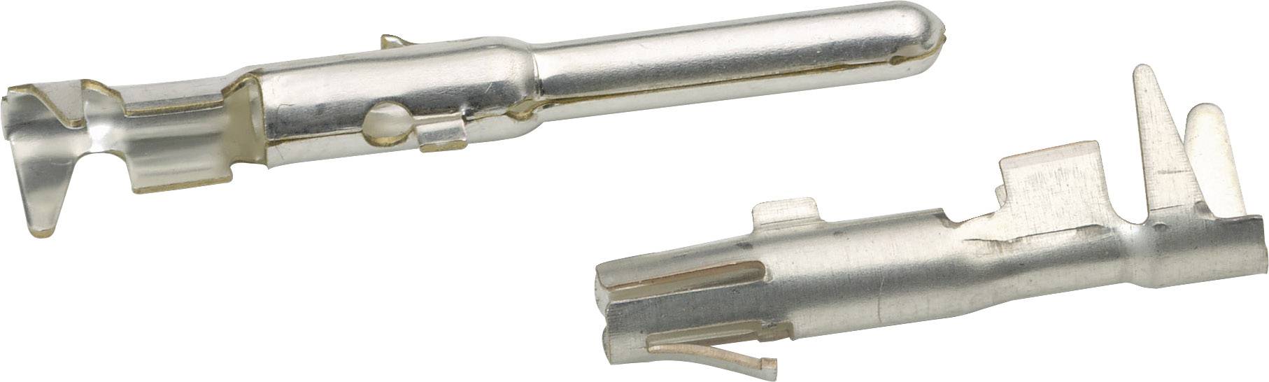 To metaltrådsklemmer på hvid baggrund, en stående og en liggende. De er umalede og egnede til elektriske forbindelser.
