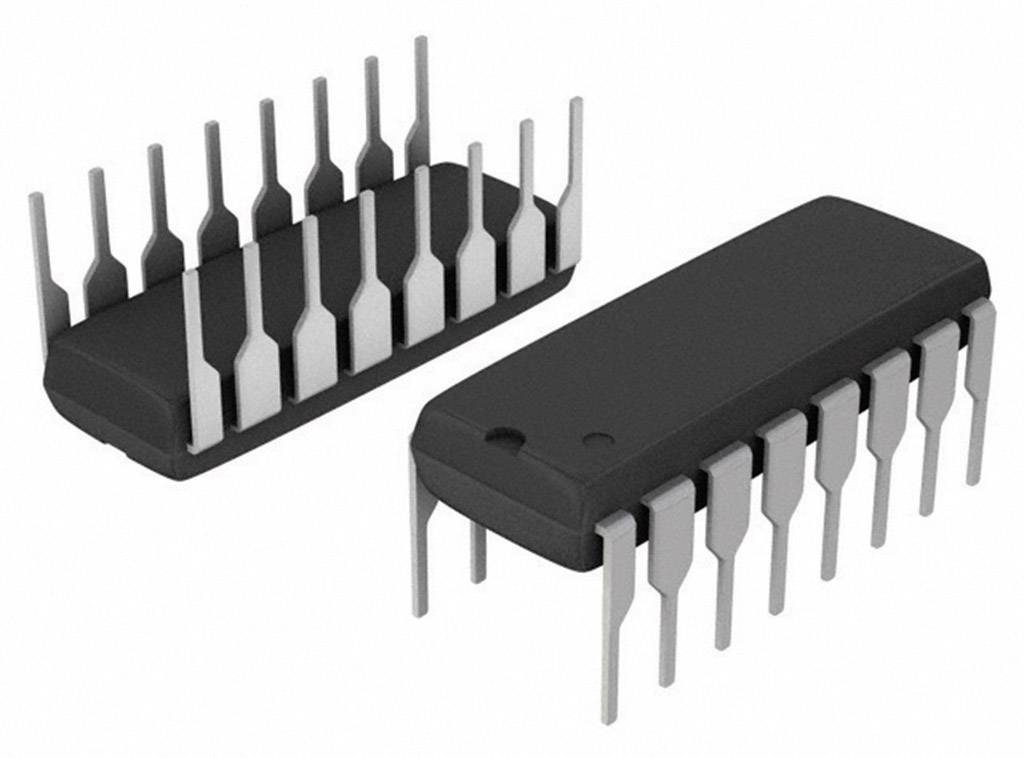 To sorte DIL-chips med sølvfarvede ben er vist, hvilket repræsenterer typiske komponenter i elektroniske enheder.