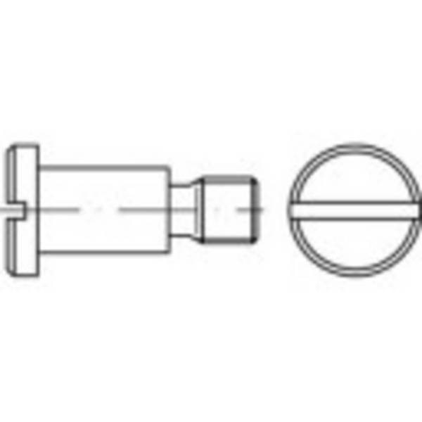 TOOLCRAFT  1063109 Skruer med fladt hoved M4 4 mm Kærv DIN 923   Rustfrit stål  100 stk