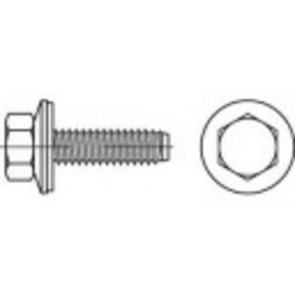 TOOLCRAFT 1070011  Facadeskrue 6.3 mm 75 mm Udvendig sekskant   88276 Rustfrit stål A2 200 stk