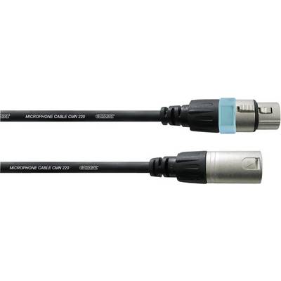 To mikrofonkabler med XLR-stik. Det øverste har en blå ring. Begge kabler er mærket med 'MICROPHONE CABLE CMN 220'.