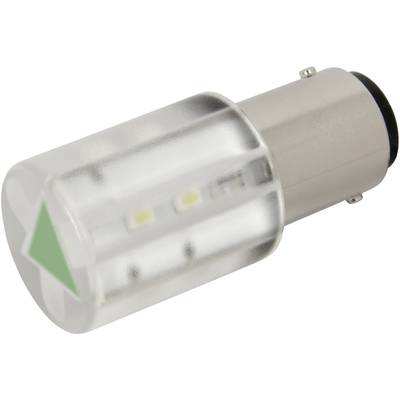 CML 18561231 LED-signallampe Grøn   BA15d 230 V/AC    280 mcd  
