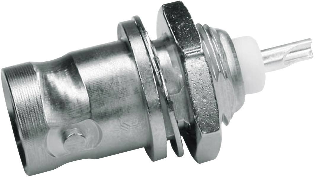 Metallisk tændrørshætte med gevind, set fra siden.