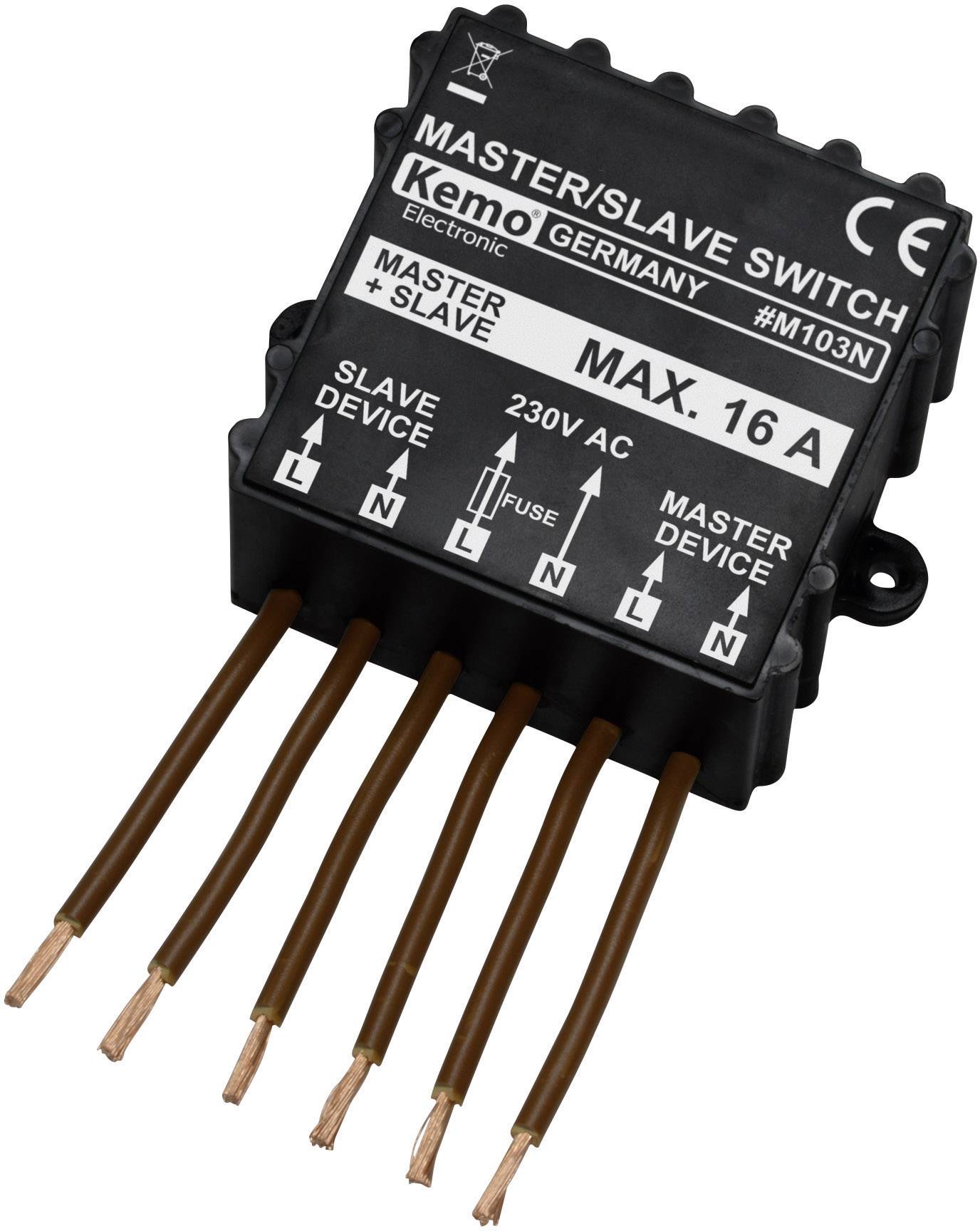 Kemo M103N Masterslave kontakt Byggemodul 230 V/AC Conradelektronik.dk