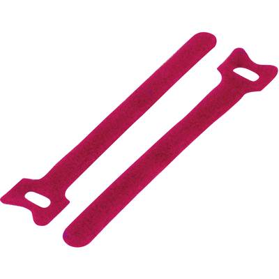TRU COMPONENTS TC-MGT-125RD203 Burrebåndkabelbinder til samling Burrebånd statisk loop del (L x B) 125 mm x 12 mm Rød 1