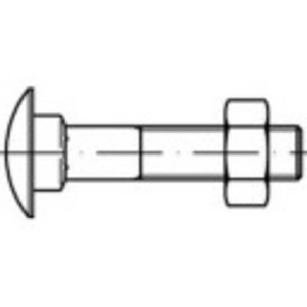 TOOLCRAFT  111128 Runde, flade skruer M5 16 mm Udvendig sekskant DIN 603   Stål  500 stk