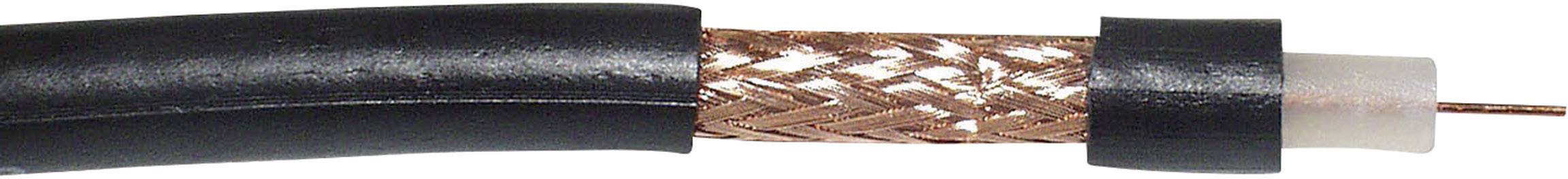 VOKA Kabelwerk 300905-01 Koaksialkabel Udvendig diameter: 6.10 mm RG59 B/U 75 Ω Sort Metervare