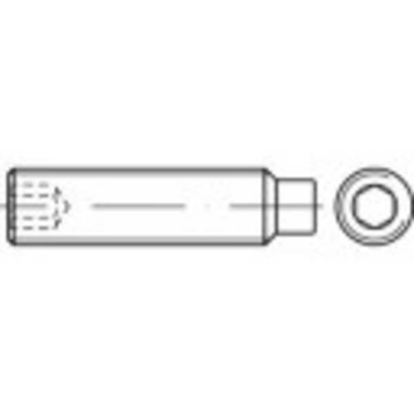 TOOLCRAFT  118418 Pinolskrue M4 8 mm Stål Galvaniseret 200 stk