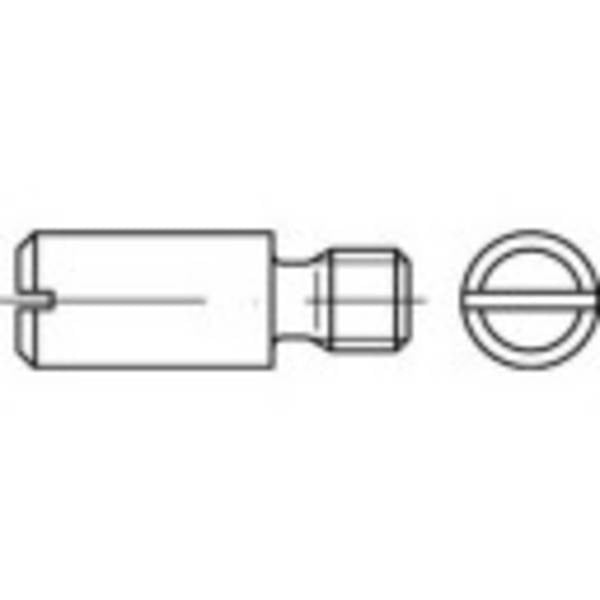 TOOLCRAFT  119079 Skulderskrue M6 8 mm Kærv DIN 927   Stål  100 stk