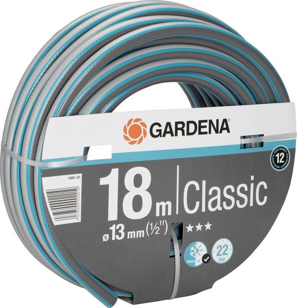GARDENA 18001-20  Haveslange Indv. slangediameter=13 mm 18 m 1/2 tomme 1 stk Grå, Blå