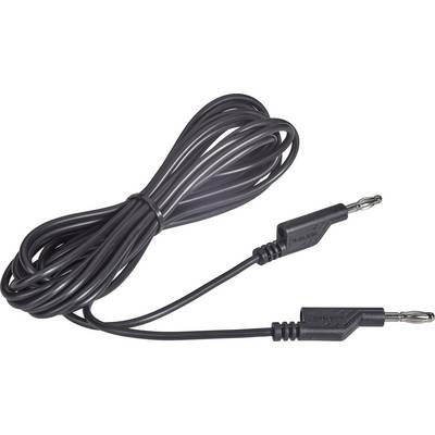 Et sort, langt kabel med to stik i hver ende, egnet til forskellige elektroniske forbindelser.