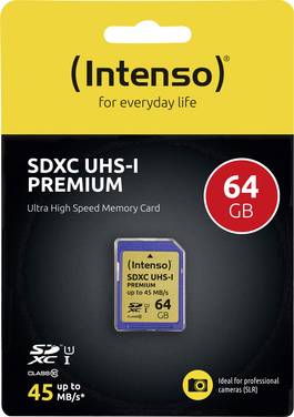 Intenso Premium SDXC-kort  64 GB Class 10, UHS-I