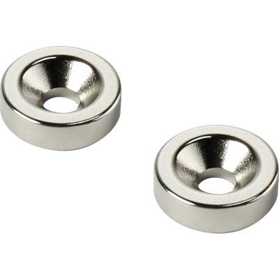 TRU COMPONENTS D10T5-M3 Permanent-magnet Ring (Ø x H) 10 mm x 5 mm N35 Grænsetemperatur (max.): 80 °C