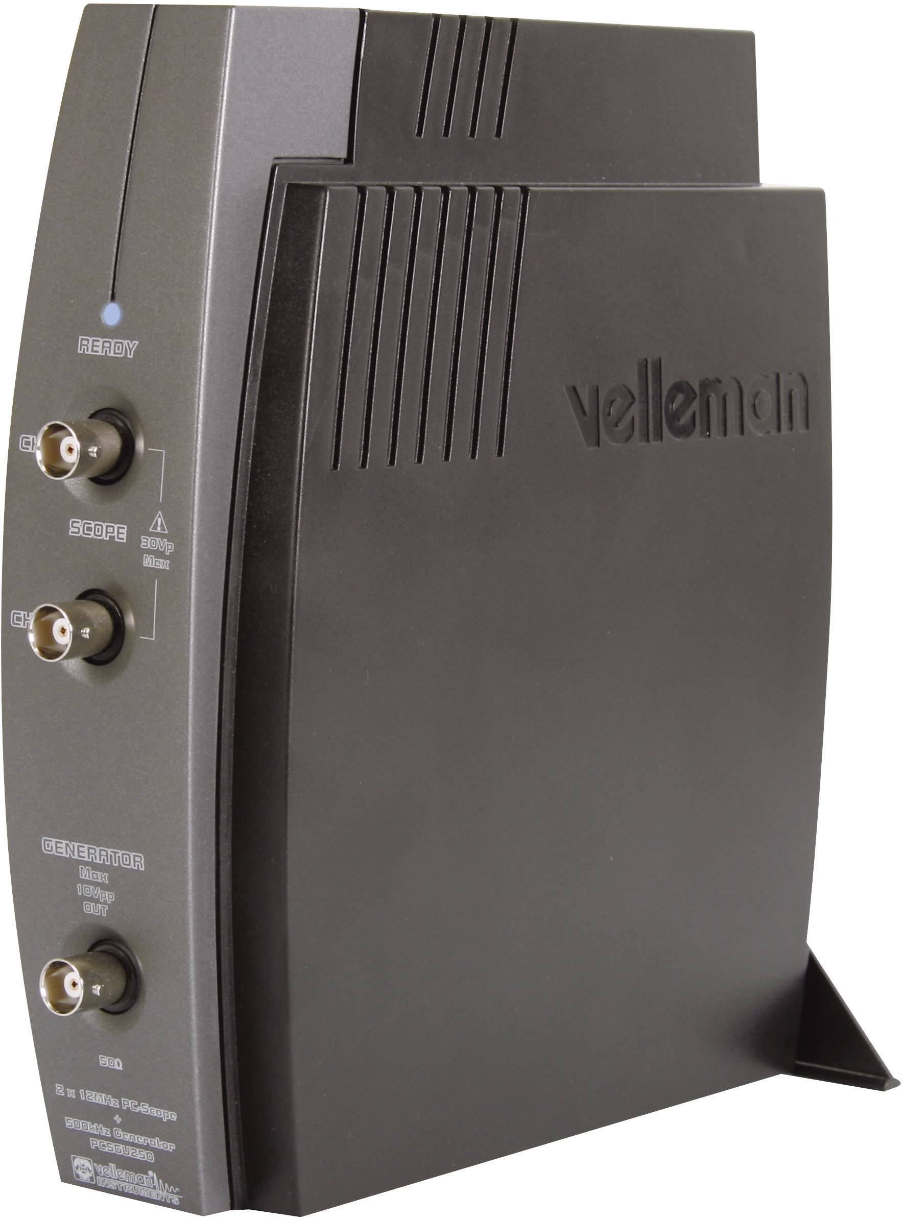Velleman PCSU200 USBoscilloskop 12 MHz 2kanals 25 MSa/s 4 kpts 8 Bit