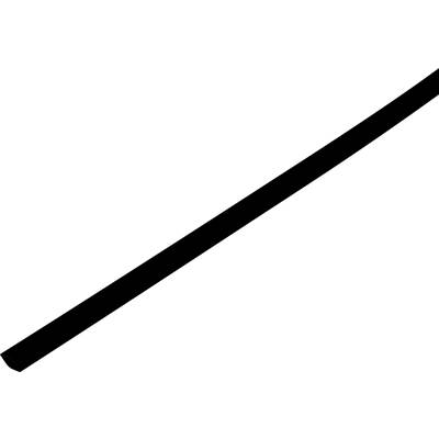 TRU COMPONENTS 1225410 Krympeslange uden lim Sort 1 mm 0.60 mm Krympningshastighed:2:1 Metervare
