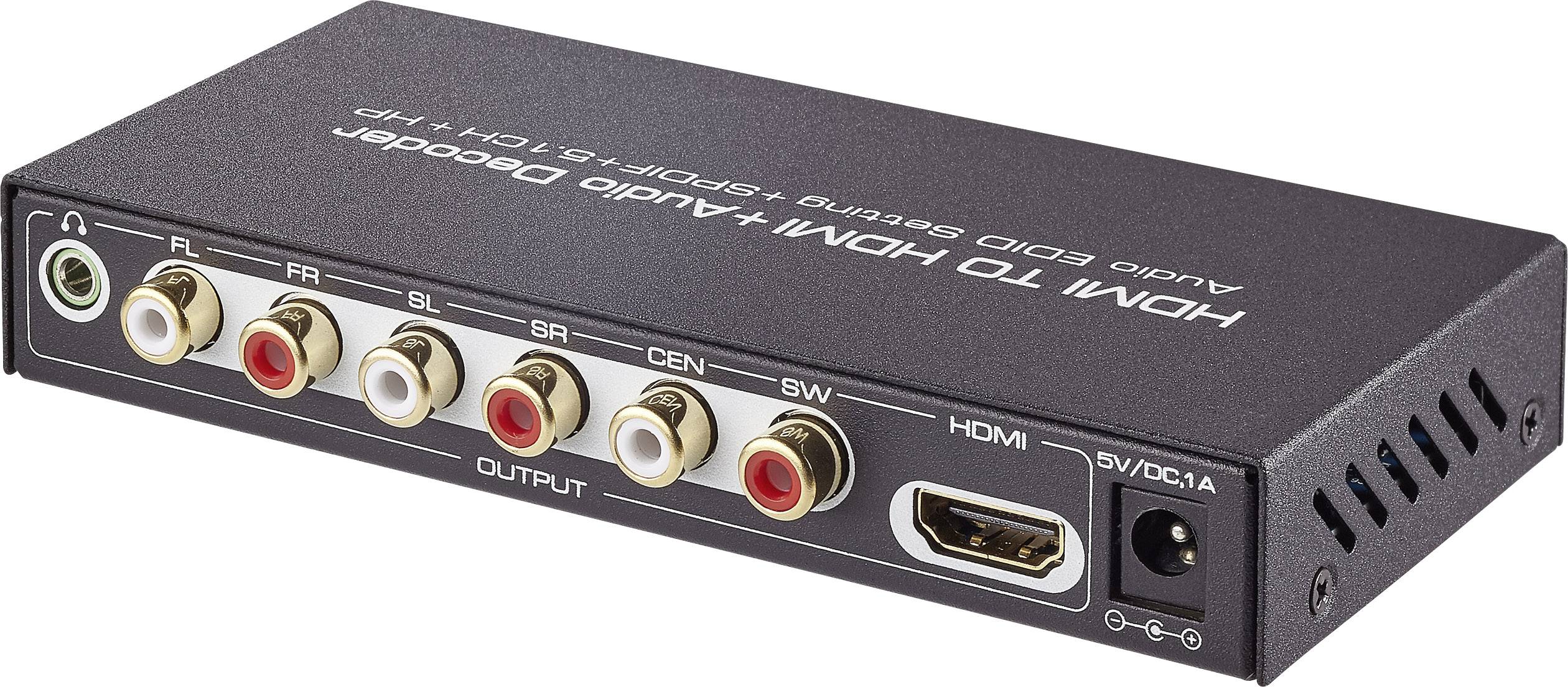Audio [HDMI - HDMI, Phono, Toslink] 1920 1080 Pixel SpeaKa Professional SP-AE-H/6K |