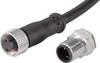 TRU COMPONENTS 1372207 Rundstik konfektioneret Tilslutning, lige, Stik, indbygning 1 stk