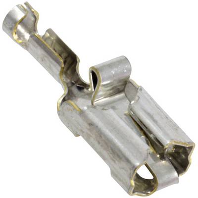 Metalclips til elektrisk forbindelse af ledninger, egnet til crimping. Takket overflade for sikkert greb.
