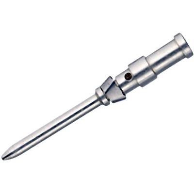 Metallisk lancet med spids spids og cylindrisk håndtag, formentlig til medicinsk eller teknisk brug.