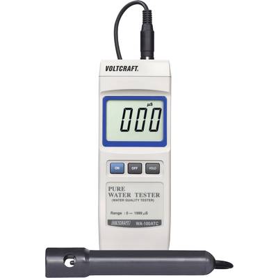 Ledningsevne-måleapparat VOLTCRAFT WA-100 ATC 3 % 0 - 1999 µS Kalibreret Fabriksstandard