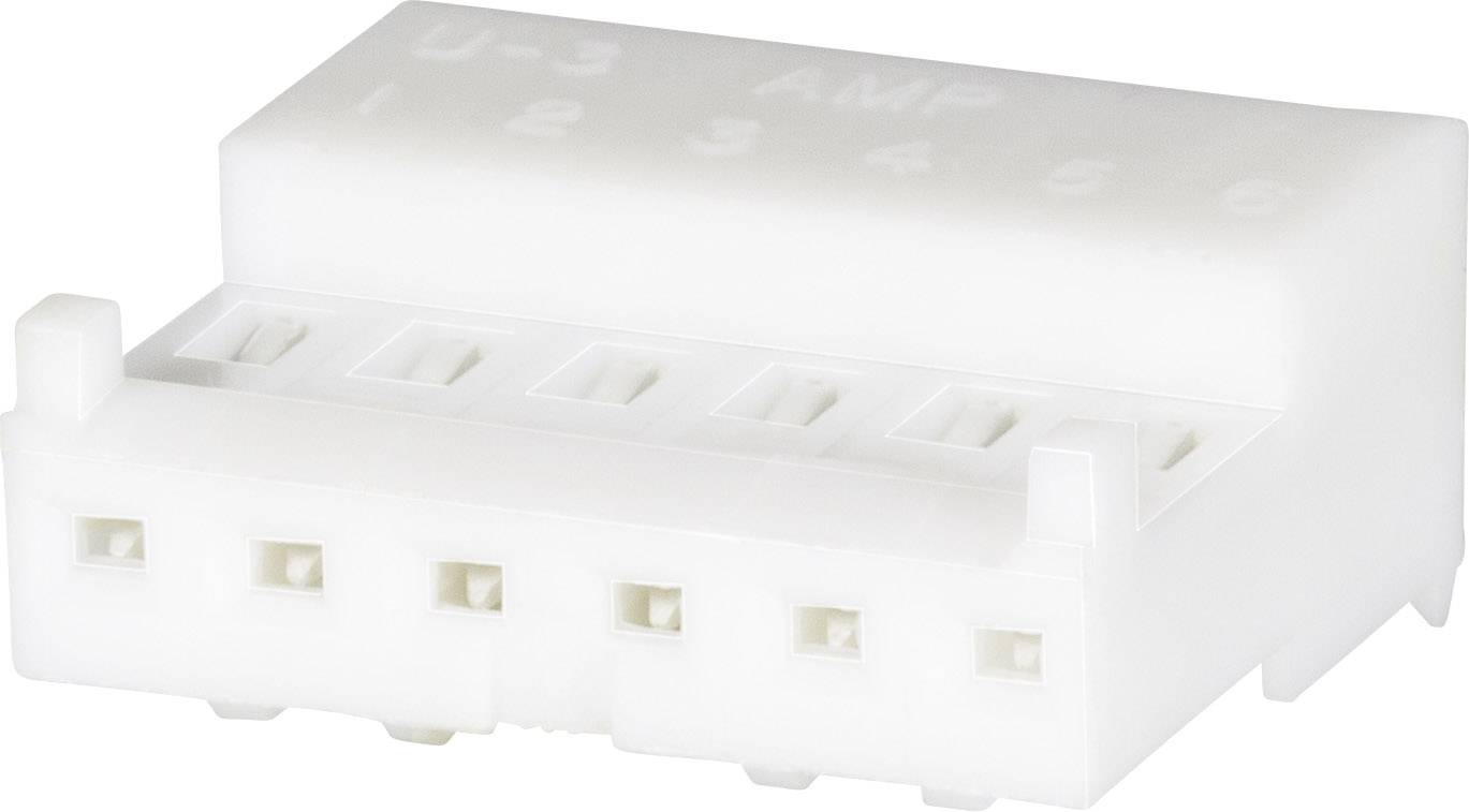 Hvid plastikstik med seks pladser, mærket med '1' til '6' og 'U-3 AMP'.