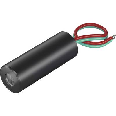 Cylindrisk elektronisk sensor med sort hus og rød-grønne kabler, til måling af miljøparametre.