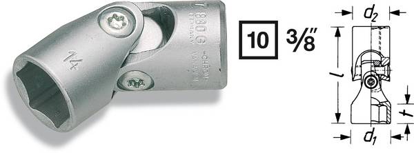 Hazet 880G-11 Led-topnøgleindsats  3/8" (10 mm)  880G-11