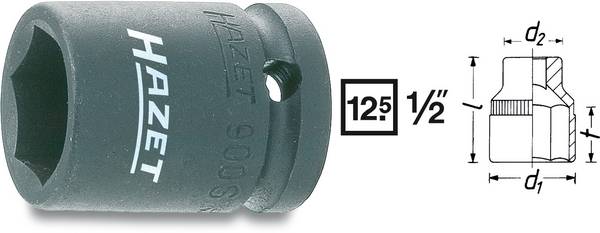 Hazet 900S-16 Kraft-topnøgleindsats  1/2" (12,5 mm)  900S-16