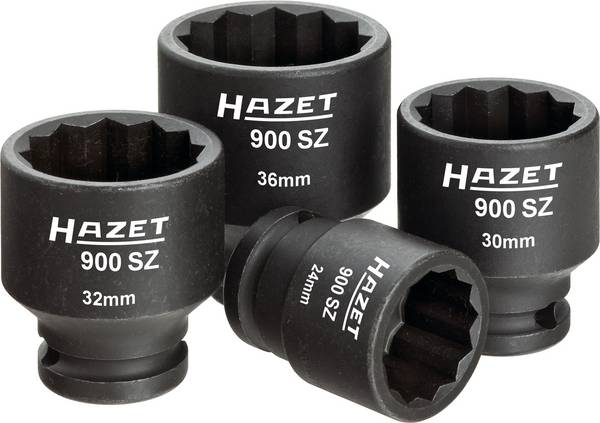 Hazet  Kraft-topnøgleindsats-sæt  1/2" (12,5 mm) 4 dele 900SZ/4
