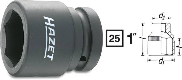 Hazet 1100S-41 Kraft-topnøgleindsats  1" (25 mm)  1100S-41