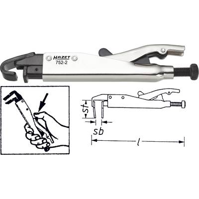 Hazet 752-2 Gribetang 0 - 15 mm 205 mm