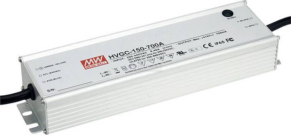 MEAN WELL HVGC-150-1050A LED-drivere  Konstant strøm 150.15 W 1.05 A 15 - 143 V/DC Kan dæmpes, PFC-koblingskreds, Overbelastningsbeskyttelse, møbelgodkendelse 1 stk