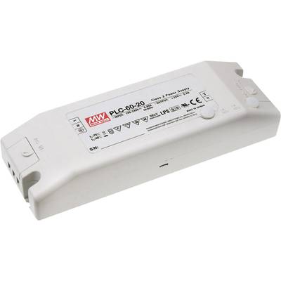 MW Mean Well PLC-60-27 LED-drivere, LED-transformator Konstant spænding, Konstant strøm 62 W 2.3 A 27 V/DC Kan ikke lysd
