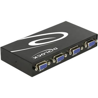 Delock 87635 4 porte VGA-switch kan bruges tovejs, Metalkabinet 1920 x 1440 Pixel