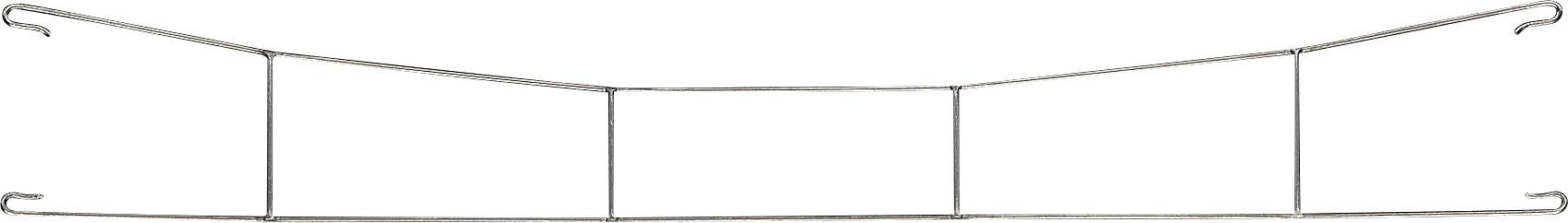 Metalramme med kroge i begge ender, sandsynligvis en del af en anordning eller struktur, enkelt design.