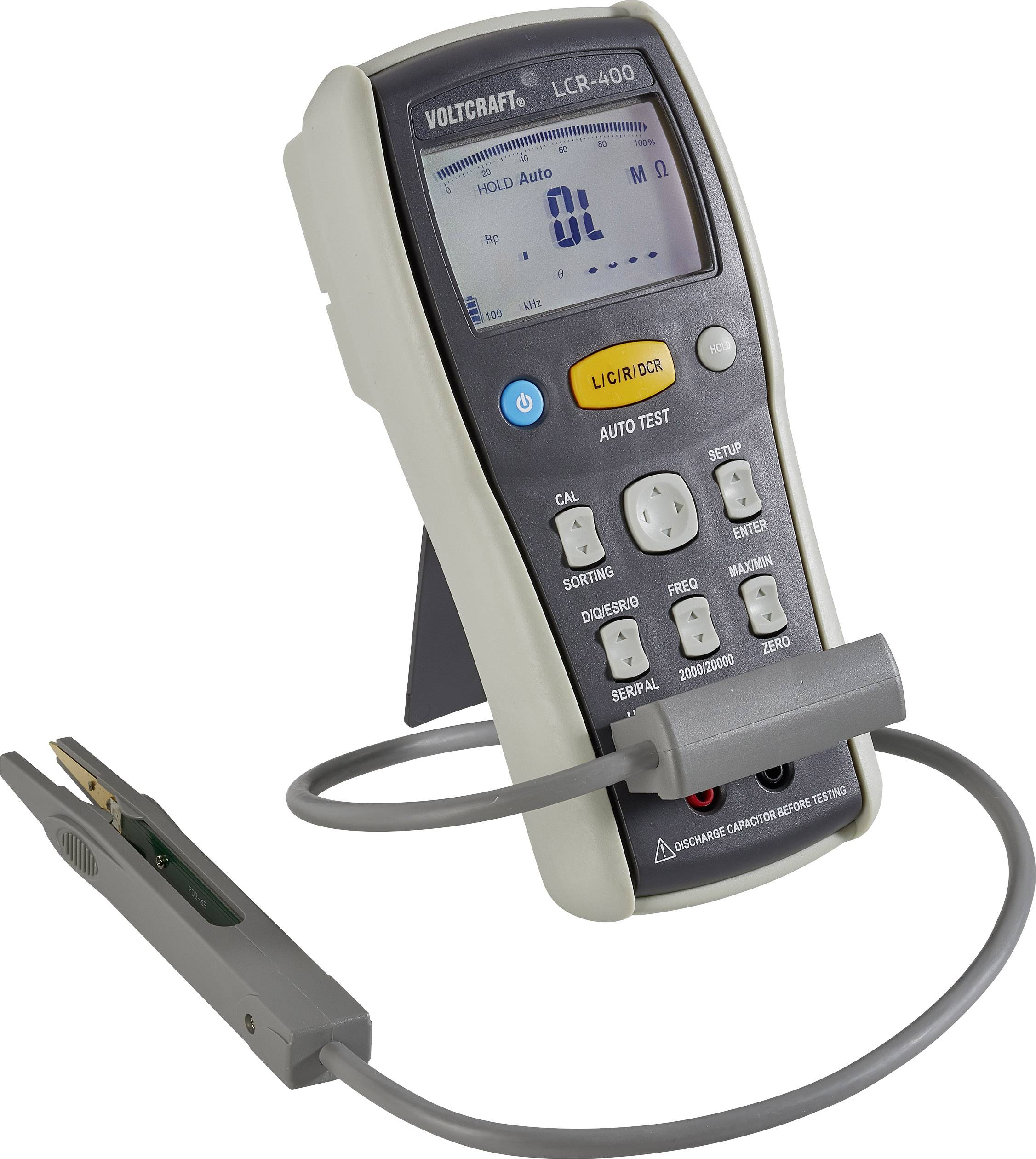 VOLTCRAFT LCR400 LCR-målebro digital CAT I Visning (counts): 20000-2