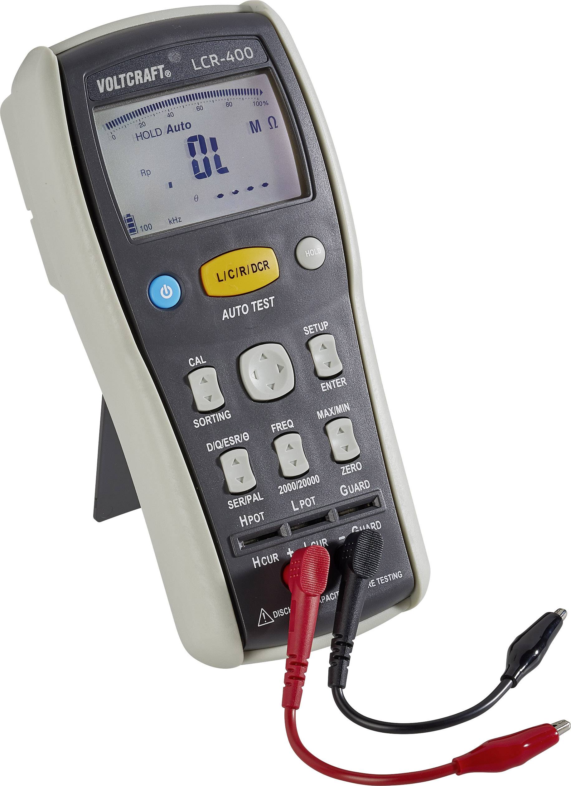 VOLTCRAFT LCR400 LCR-målebro digital CAT I Visning (counts): 20000-3