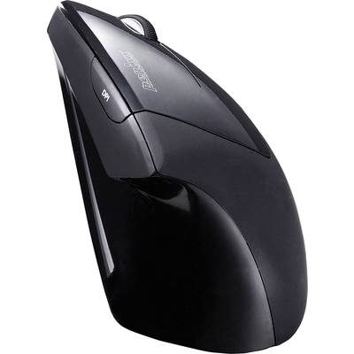 Perixx Perimice -713 Ergonomisk mus Trådløs Optisk Sort 6 Knapper 2000 dpi Ergonomisk korrekt