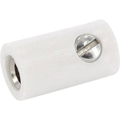 econ connect HOKWS Laboratoriestik Kobling, lige Stift-diameter: 2.6 mm Hvid 1 stk