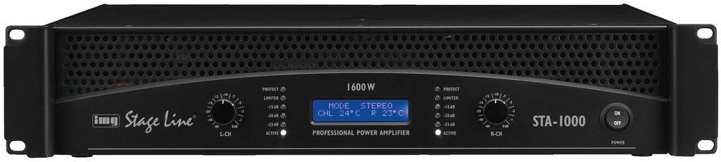 IMG Stageline STA-1000 PA-forstærker RMS per kanal i 4 ohm: 500 W