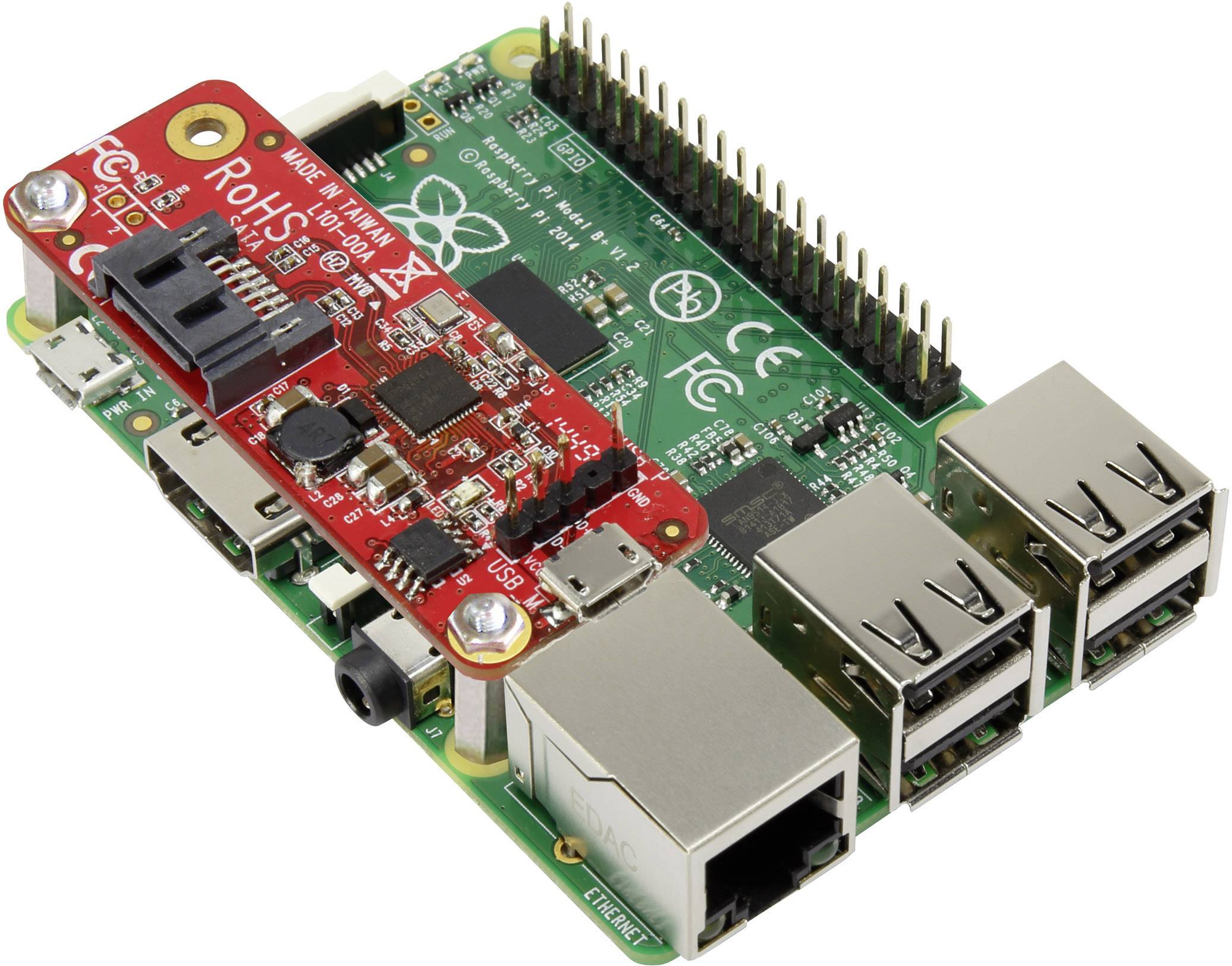SATA udvidelses-kort til Raspberry Pi-0